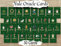YULE ORACLE CARDS, Witchcraft Tarot Cards Print at Home, Yule Sabbat Tarot Reading, Winter Solstice Oracle Cards, Christmas Yule Home Gifts - Morgana Magick Spell