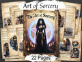 THE ART of SORCERY : A Complete Witchcraft Guide for Spellcasting, 22 Printable Pages for your Book of Shadows - Morgana Magick Spell