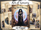 THE ART of SORCERY : A Complete Witchcraft Guide for Spellcasting, 22 Printable Pages for your Book of Shadows - Morgana Magick Spell