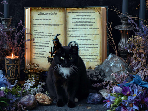 CAT SITH, Halloween Fairy Cat Guide, With 30 Oracle Cards, Celtic Samhain Legend, Soul Stealer, Printable Pages for your Book of Shadows