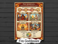 Fire Goddesses Infographic: Dark Academia Spiritual Wall Art