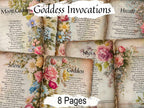 PAGAN GODDESS PRAYERS, Invoke Hecate, Gaia, Nyx, Selene, & Aphrodite, New Moon Witchcraft Blessings, Printable Wicca Witch Spellbook -Morgana Magick Spell