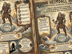 Illustration of Heimdall from Norse mythology with detailed text and symbols.