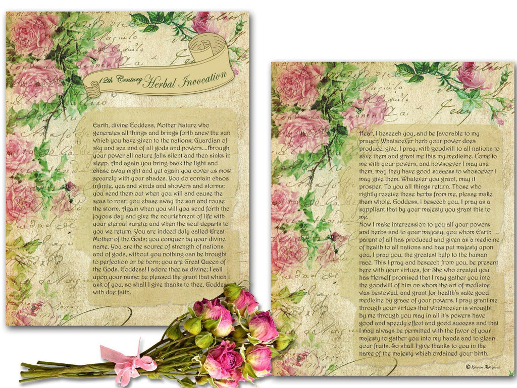 Decorative text with floral elements on a vintage-style background
