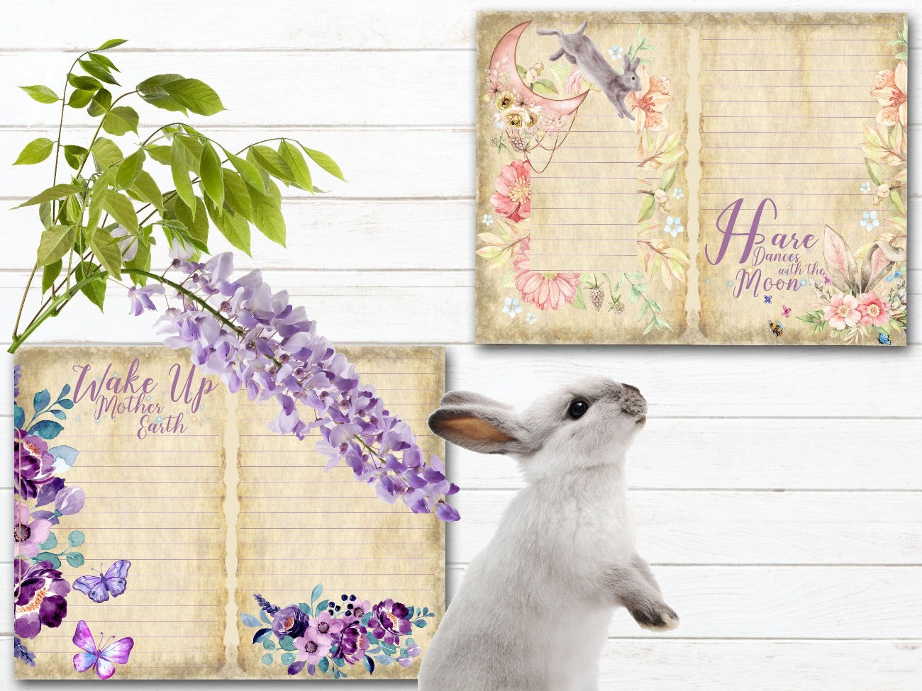 Two OSTARA Junk Journal Kit Printable Pages - Morgana Magick Spell
