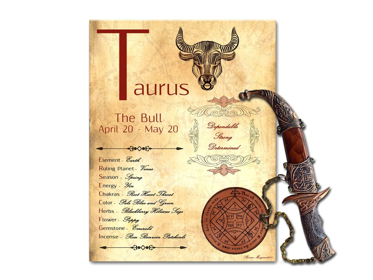 Tauris Zodiac Page on a white background.