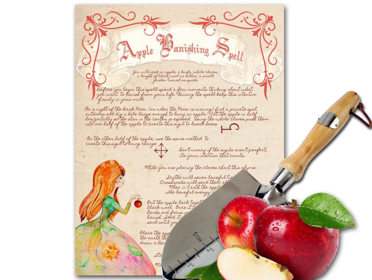 APPLE BANISHING SPELL, Charmed Style Spell, Wicca Witchcraft Magic Poison Apple, How to Use Apples in Spells, Banish Negative Energy - Morgana Magick Spell
