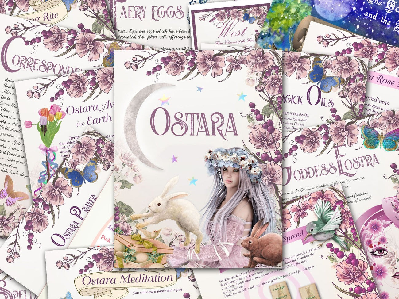 Ostara Bundle Pages, Wicca Witch Seaonal Celebrations, Baby Witch, Wheel of the Year, Sabbat Grimoire, Sabbat Traditions - Morgana Magick Spell