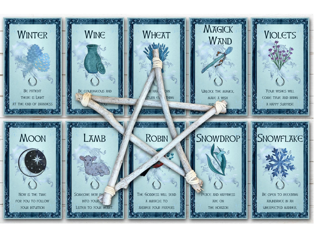 IMBOLC ORACLE CARDS, Digital Download, Tarot Cards to Print at Home, Imbolc Oracle Reading, Spiritual Imbolc Messages, Imbolc Altar Tarot