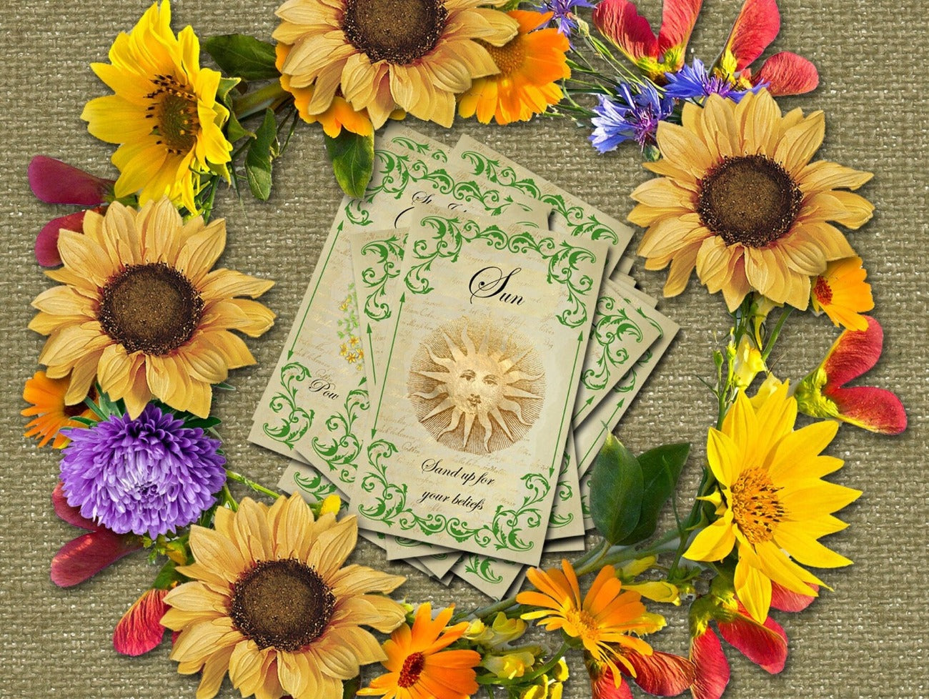 LITHA ORACLE Cards, Digital Download, Oracle Cards to Print at Home, Summer Solstice Tarot, Printable Oracle Deck Messages, Spirit Deck