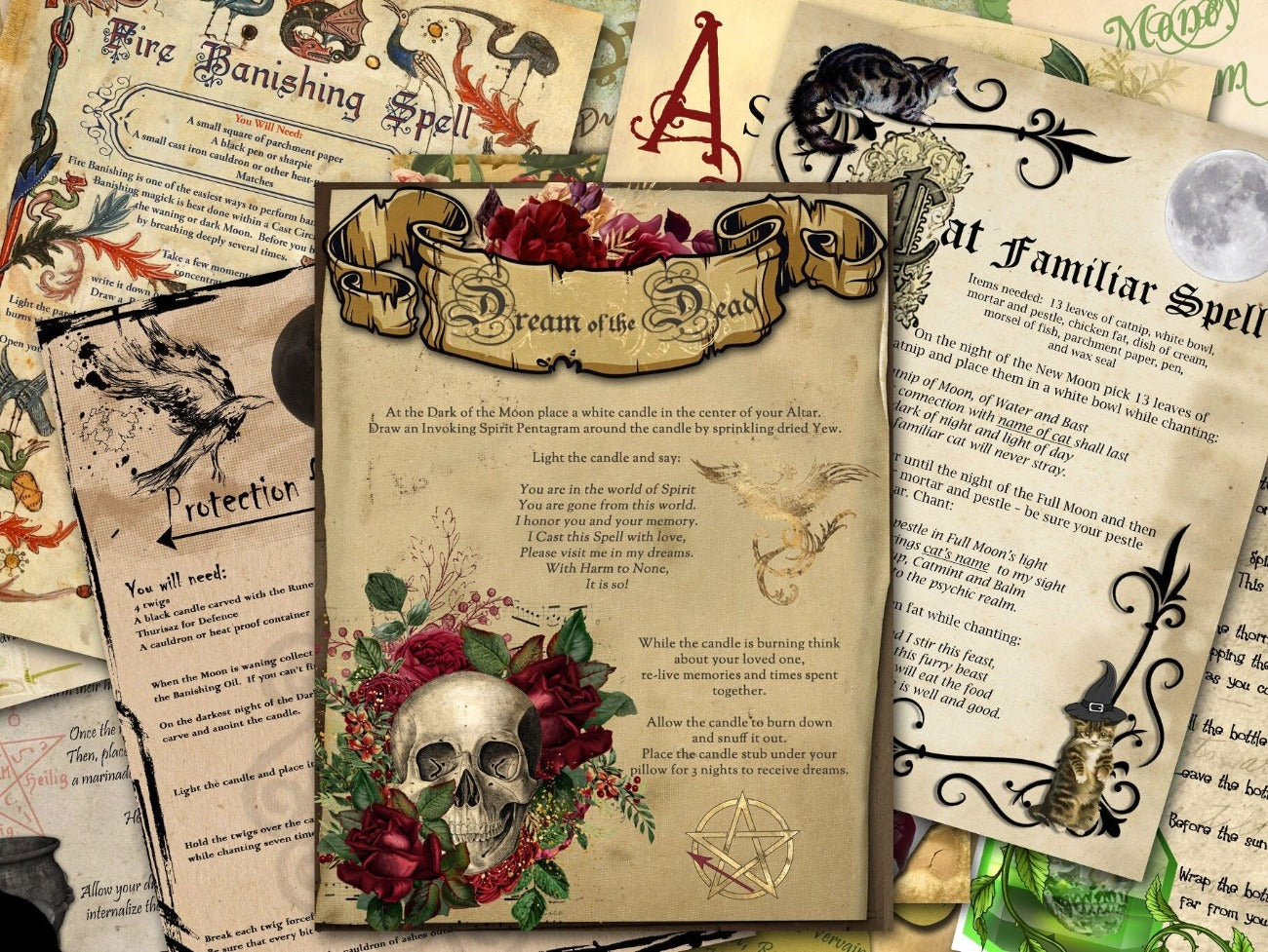 SPELLS Bundle, Spells of Witchcraft, Witch Book of Shadows, Baby Witch Bundle DIY, Guide to Witchcraft, - Morgana Magick Spell