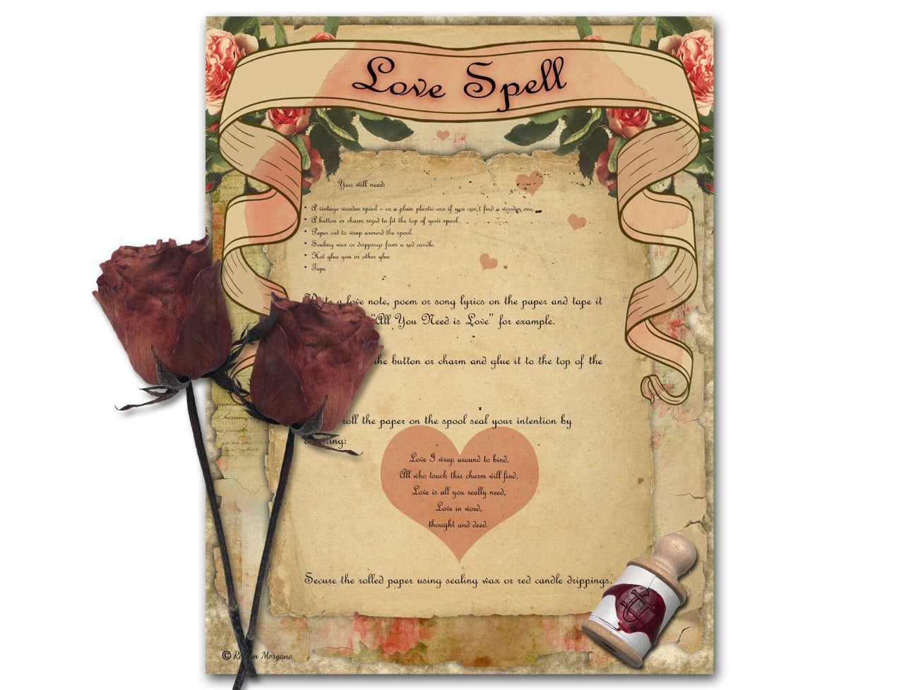 LOVE SPELL, Unique Wicca Witchcraft Spell to Draw a Lover, Witch Love Charm, Love Potion Recipe, Find a Lover and Arouse Love, Valentine - Morgana Magick Spell