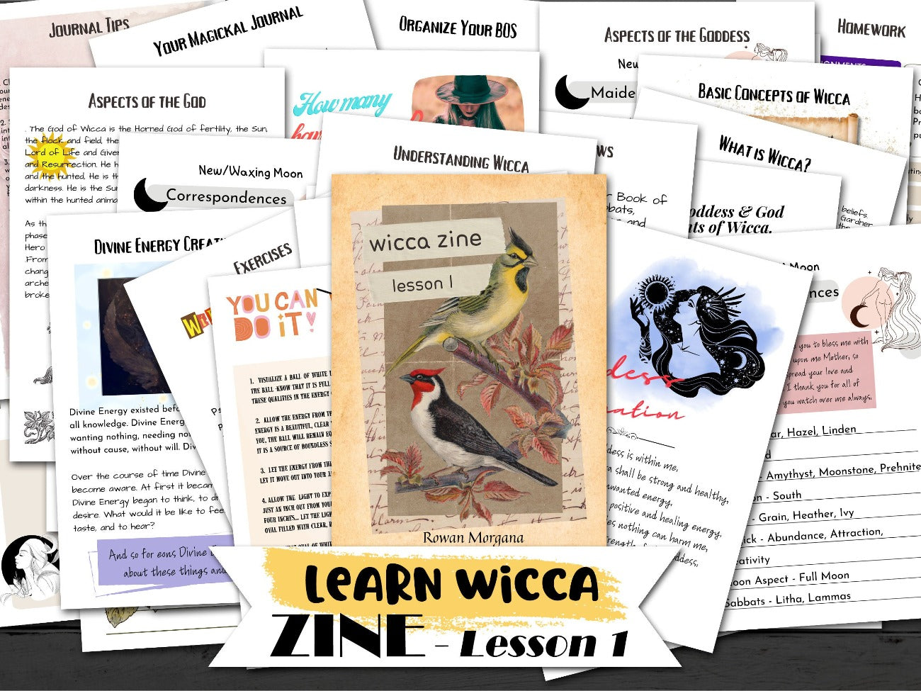 Learn Wicca, lesson one zine - Morgana Magick Spell
