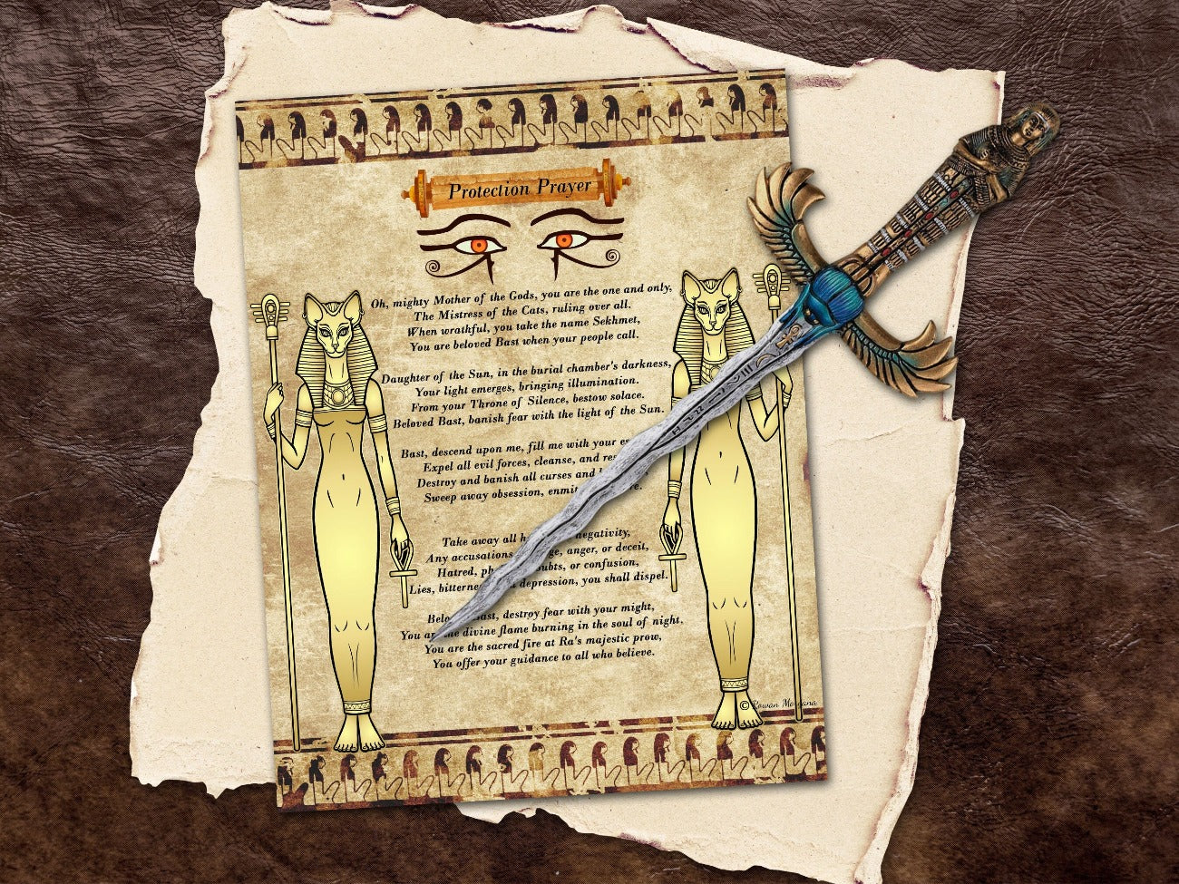 Goddess Bast Printable Book of Shadows Page 5 - Morgana Magick Spell
