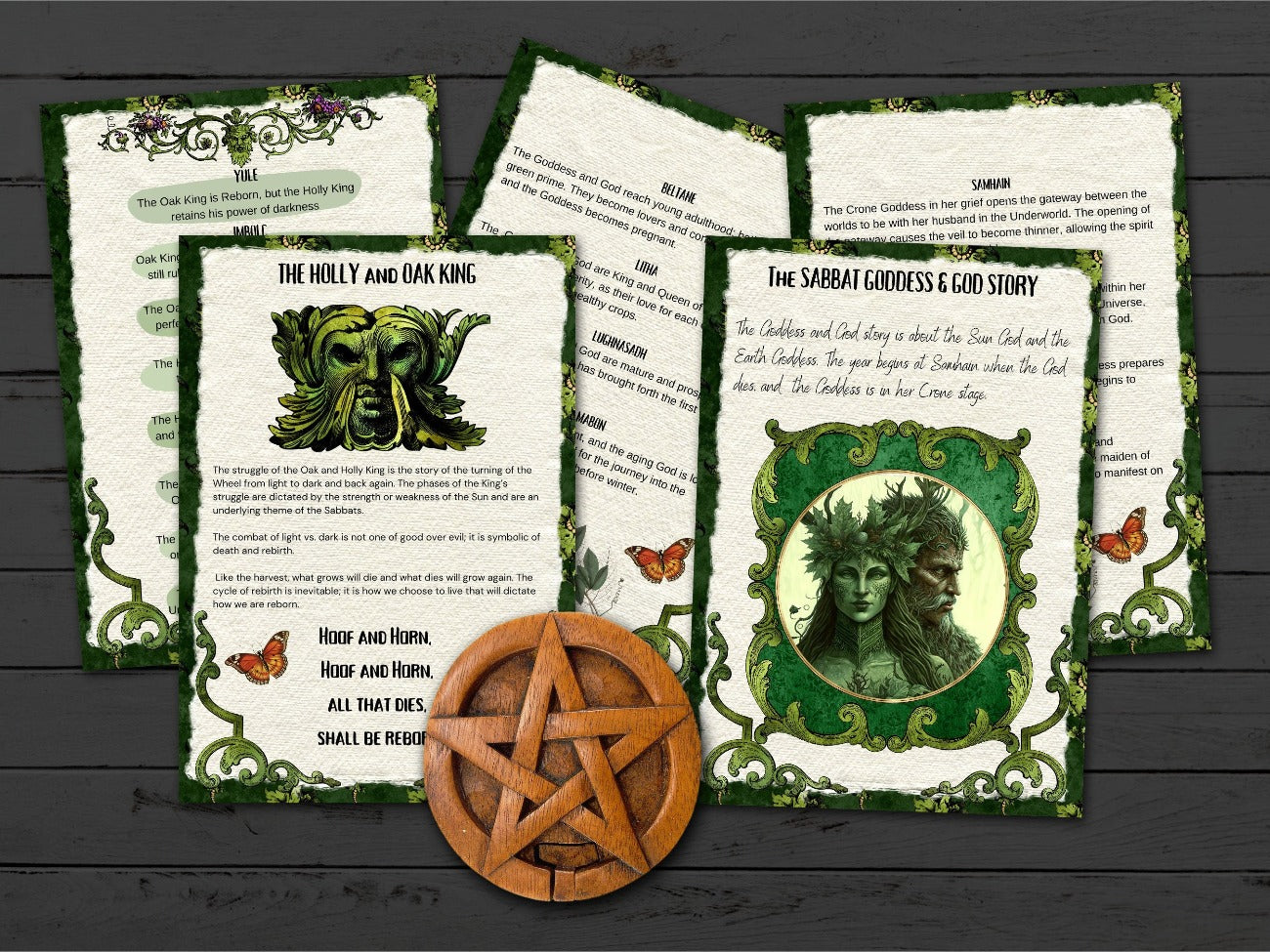WICCA ZINE Lesson 4 - Learn Wicca, Witchcraft Course Printable, Wheel of the Year