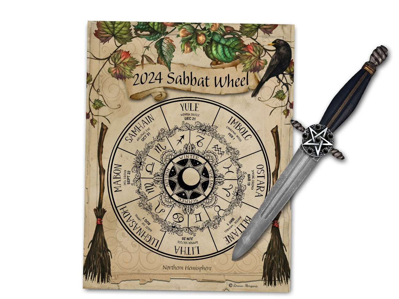 2024 WHEEL of the YEAR, Printable Northern Hemisphere Sabbat Calendar Magick Spell 2024 WHEEL of the YEAR, Printable Northern Hemisphere Sabbat Calendar Magick Spell