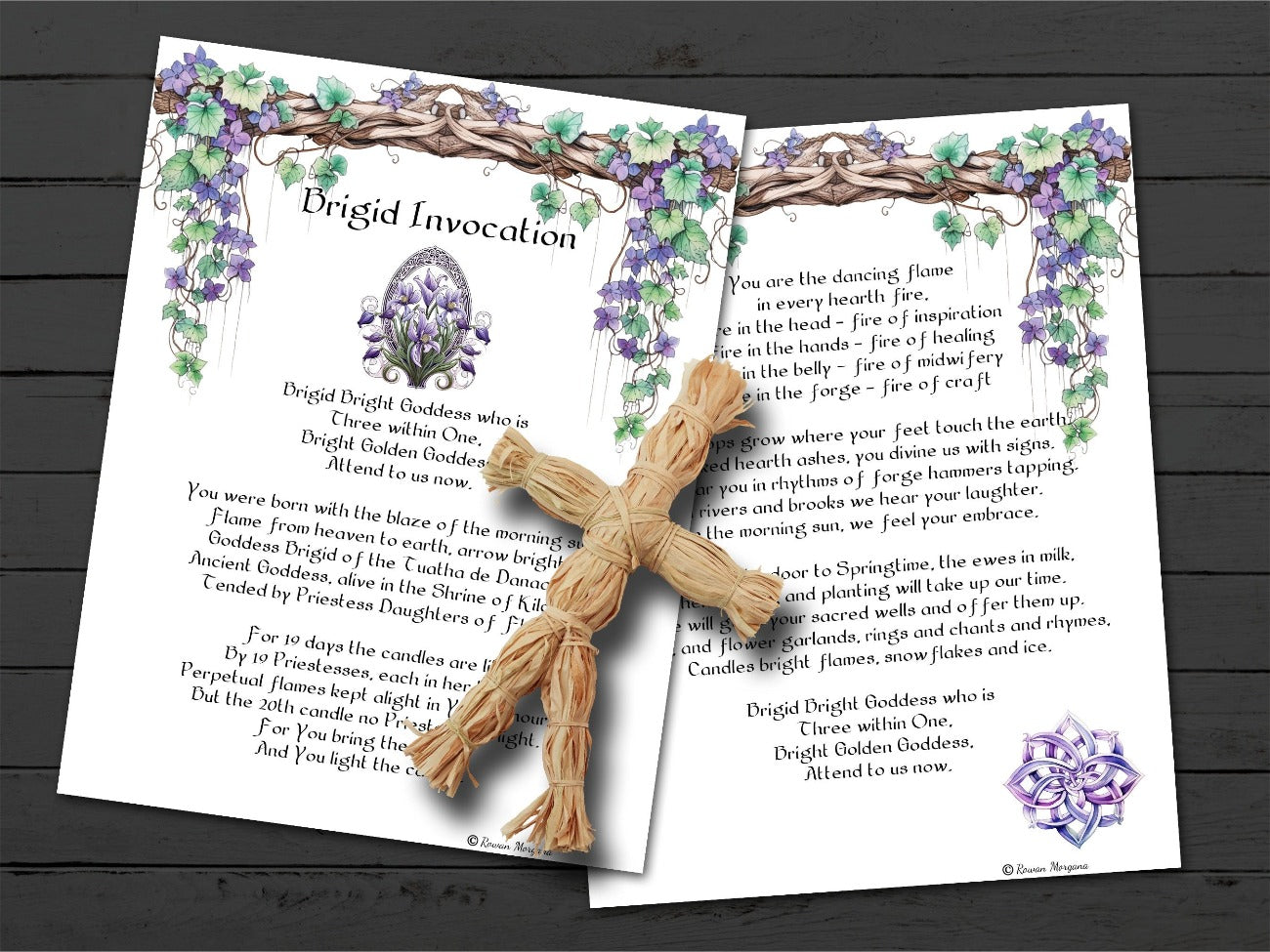GODDESS BRIGID pages, Brigid Invocation Prayer 2 pages - Morgana Magick Spell