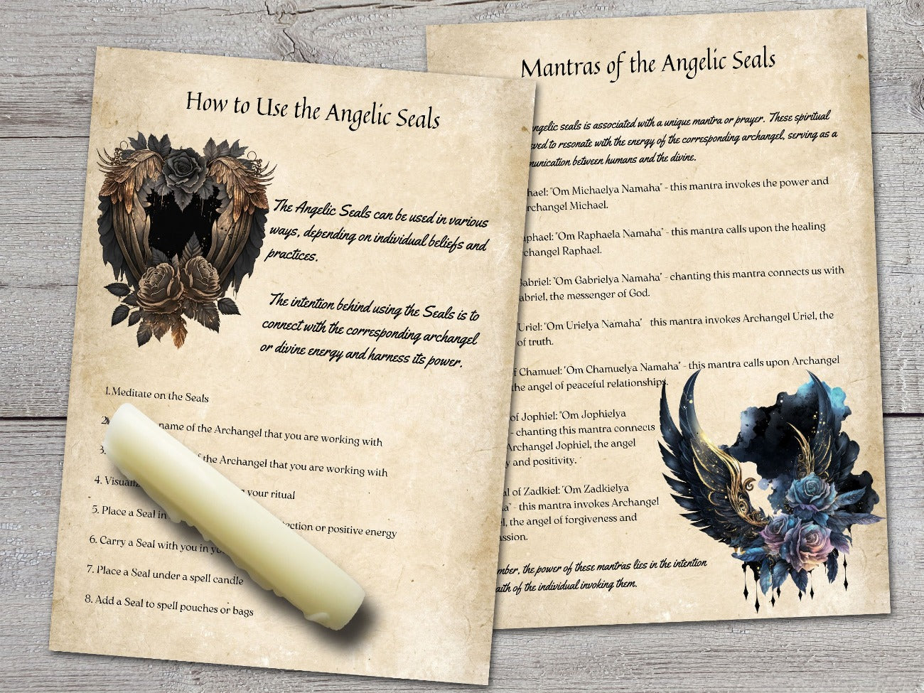 Mantras of the Angelic Seals, How to Use the Seals pages - Morgana Magick Spell