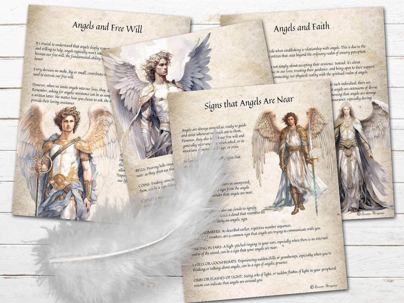 ANGEL GUIDANCE pages, Essential Guide to Divine Angelic Realm, Angels and Free Will, Signs that Angels are Near, Angels and Faith - Morgana Magick Spell