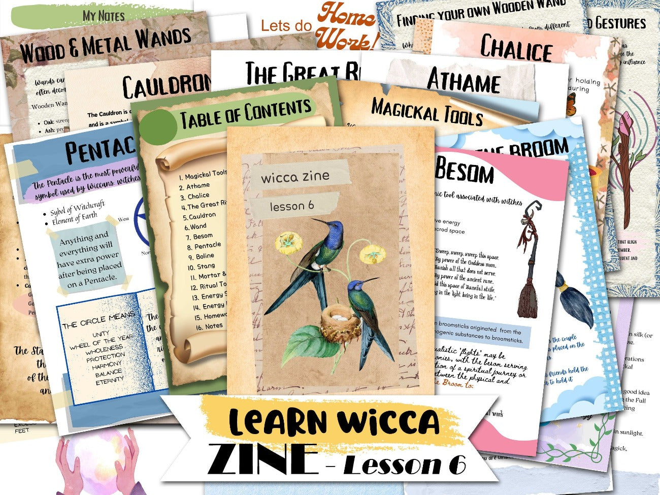 WICCA ZINE Lesson 6 - Learn Wicca, Unlocking the Power of The Altar, create bless and empower sacred space, Printable Witchcraft Course - Morgana Magick Spell