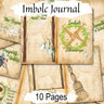 IMBOLC JUNK JOURNAL Kit 10 Pages, Celebrate beginning of Spring and Nature&#39;s rebirth, write your daily reflections in the printable pages - Morgana Magick Spell