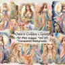 OSTARA GODDESS CLIPART, Fantasy Easter Spring Graphics, Equinox Sabbat Grimoire, Watercolor Art, Commercial Use, Goddess Gift, 27 pngs - Morgana Magick Spell