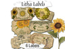LITHA LABELS, 6 Printable Tags - 2 sizes, Use them for Rituals, Spells, Gifts and Sabbat Blessings - Morgana Magick Spell