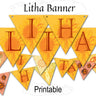 LITHA BANNER, Pagan Altar Garland Decoration, Wicca Sabbat Festival Celebration Bunting, 11 Printable Flags for Summer Solstice - Morgana Magick Spell