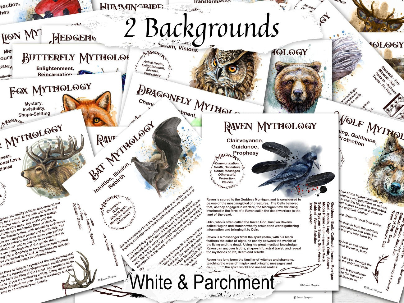 ANIMAL MAGICK Bundle is shown with the printer-friendly white background option.