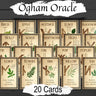 OGHAM ORACLE CARDS, A Magical Tool for Divination and Connection with Nature, Printable Druid Inspirational Celtic Tree Alphabet Tarot - Morgana Magick Spell