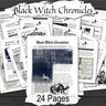 BLACK WITCH CHRONICLES, 24 pages, Olde Spells Potions, Incantations, Banish Spirits, Witchcraft belladonna flying oil, Besom and Chalice - Morgana Magick Spell