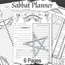 SABBAT PLANNER, 6 pgs, Witchy Printable Grimoire Pages, Plan your Wheel of the Year celebrations, Pagan Sabbats, Wiccan Journal, Witchcraft - Morgana Magick Spell