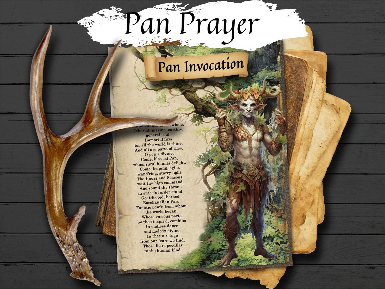 PAN PRAYER, Call Pan into your Magick Circle, Horned God Invocation, Great God Pan Ritual Worship, Wicca Goat Foot God Faunus, Greek Satyr - Morgana Magick Spell