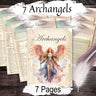 7 ARCHANGELS Bundle 8 Pages, Solomon Seal, Gabriel Raphael Michael, angel gift, Angel Assisted Healing, Angel Message Blessing Printable - Morgana Magick Spell