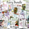 FAIRY BUNDLE 50 Pages, Enchanted Fairy Junk Journal, Faery Guide Gift and Lore, Fairy Wicca Witchcraft Printable Grimoire - Morgana Magick Spell