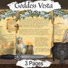 GODDESS VESTA, Domestic Hearth Fire Goddess, Vesta Mythology, Hestia Vestal Virgins, Wicca Shrine, Altar Prayer, Book of Shadows Printable - Morgana Magick Spell