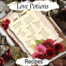 LOVE POTION Recipes, Love Magic Charms, Valentine Love Aromatherapy, Herb Apothecary, Love Essential Oils, Love Potion Number Nine Grimoire - Morgana Magick Spell