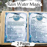 RAIN WATER MAGIC, Thunder and Lightning Water Potion Recipe, Wicca Water Spell, Water Spell, Witchcraft Witchcraft Grimoire spellbook page - Morgana Magick Spell