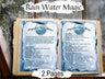 RAIN WATER MAGIC, Thunder and Lightning Water Potion Recipe, Wicca Water Spell, Water Spell, Witchcraft Witchcraft Grimoire spellbook page - Morgana Magick Spell
