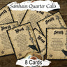 SAMHAIN CALL the QUARTERS, 8 Cards, Call and Release the Four Directions, Make Sacred Space, Call the Elements, Wicca Cast a Magic Circle - Morgana Magick Spell