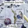 SAMHAIN JUNK JOURNAL, Inspirational Quotes, Journal Prompts with blank space for writing, Halloween Spellbook, 10 Printable double pages - Morgana Magick Spell