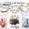 WITCH SALT RECIPES, 12 Pages, banishing, lust, healing, prosperity and inspiration, 5 printable recipes and how use them in magic spells - Morgana Magick Spell