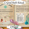 CRYSTAL BATH RITUAL 2 Pages, Crystal Bath Soak, Purification Bath to Cleanse and Clear Negative Energy, crystal and water magic witchcraft - Morgana Magick Spell