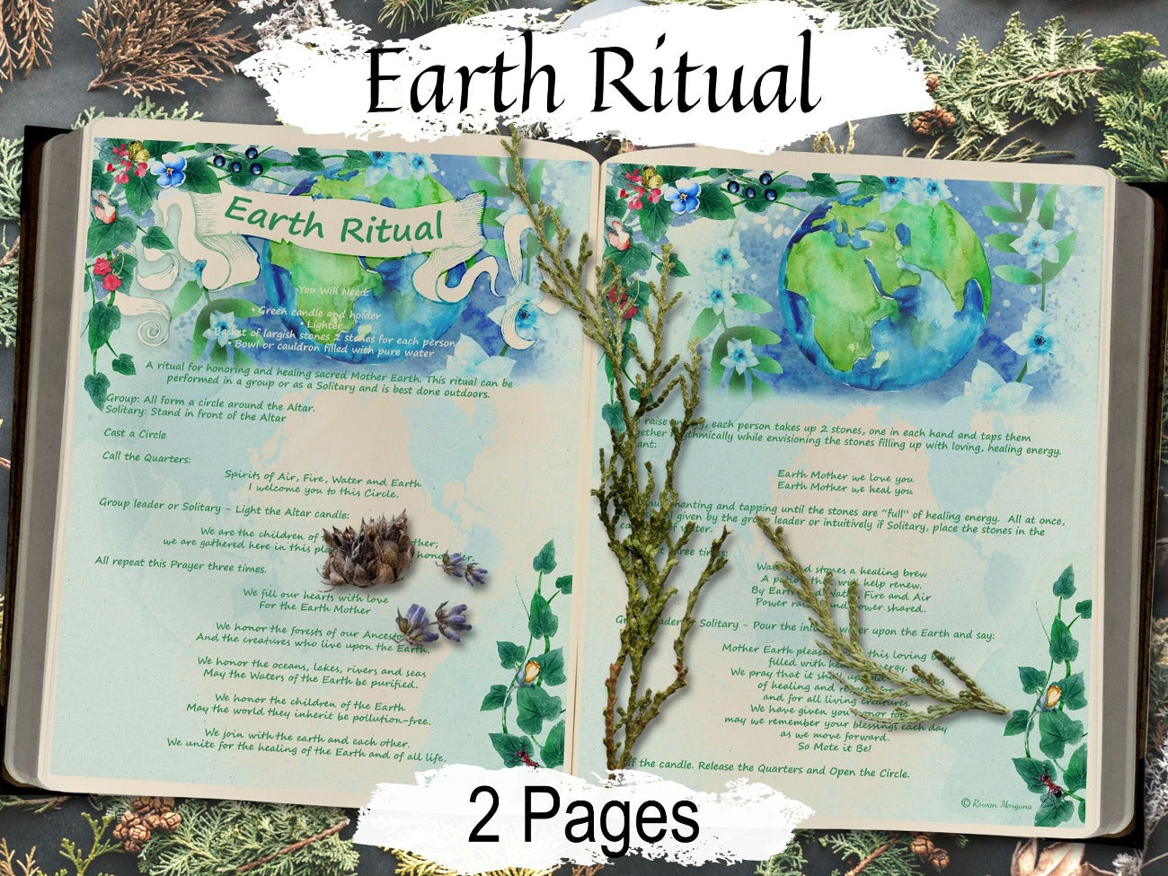 HEAL the EARTH RITUAL Printable 2 Pages