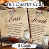 YULE CALL the QUARTERS, 8 Cards, Call and Release the Four Directions, Wicca Yule Sabbat, Make Sacred Space, Cast a Magic Circle, Printable - Morgana Magick Spell