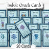 IMBOLC ORACLE CARDS, Wicca Witchcraft Printable Tarot, Inspirational Messages, Candlemas Wicca Divination Deck, Wheel of the Year Messages - Morgana Magick Spell