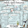 IMBOLC SPELL CARDS, 10 Witch Postcards Set, Goddess Brigid Guidance for your Spiritual Journey, Divine Feminine, Altar Spellbook & Gifts - Morgana Magick Spell