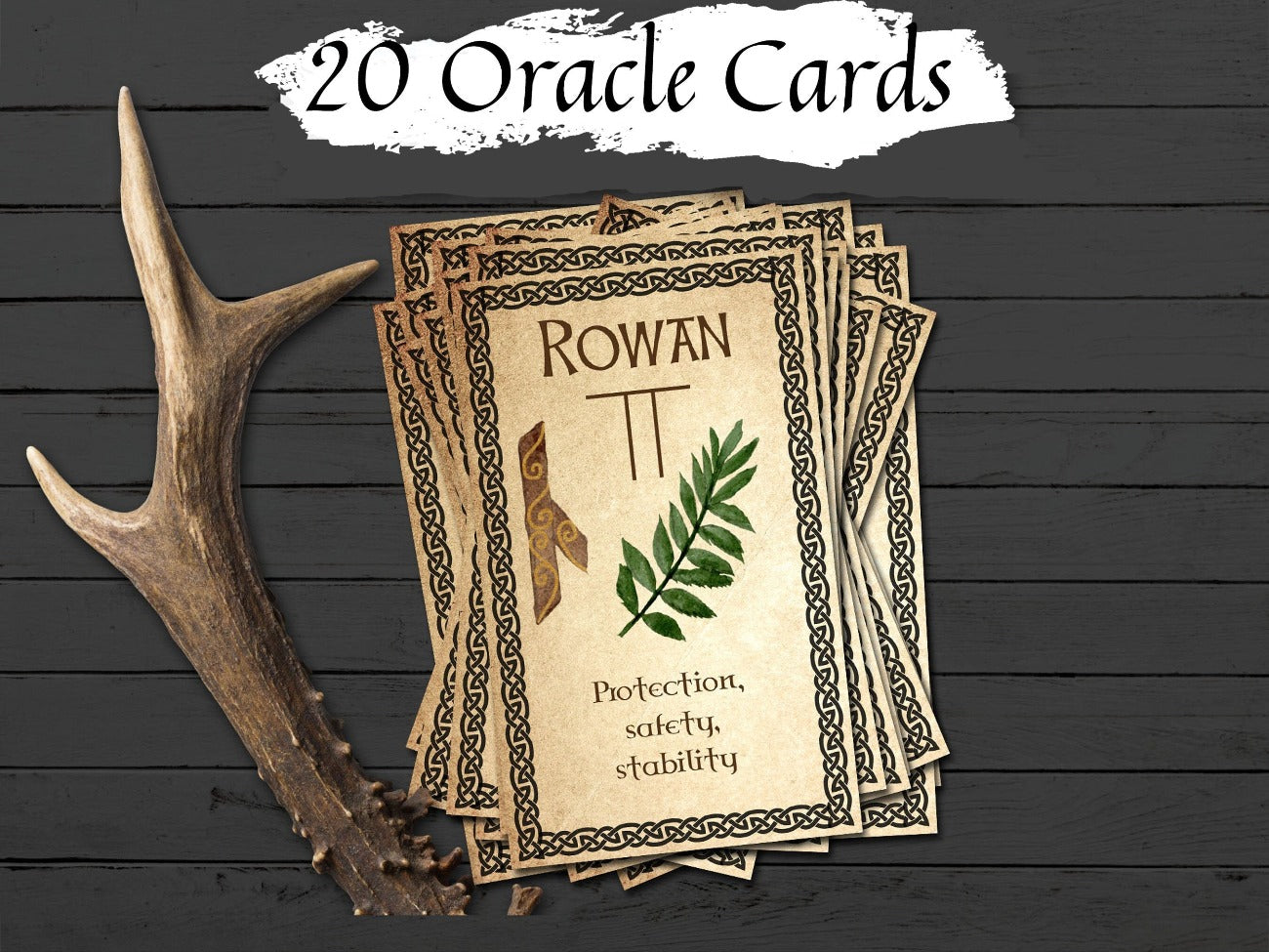 OGHAM ORACLE CARDS Wicca Witchcraft Oracle Cards to Print at Home, Ogham Tarot Printable Oracle Deck Messages, Celtic Ogham Spirit Deck - Morgana Magick Spell