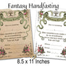 HANDFASTING CERTIFICATE, Printable Witchcraft Wiccan, Celtic, Pagan Wedding Ritual, Handfasting Vows, Rite of Handfasting, Wicca Marriage - Morgana Magick Spell