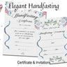 ELEGANT HANDFASTING Certificate and Invitation, Printable Instant Download- Morgana Magick Spell